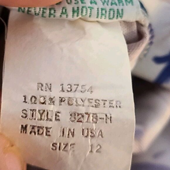 Vintage 60s 70's Ladies Sundress Sz 12 Made in USA Sleeveless Adjustable Straps - Picture 4 of 16